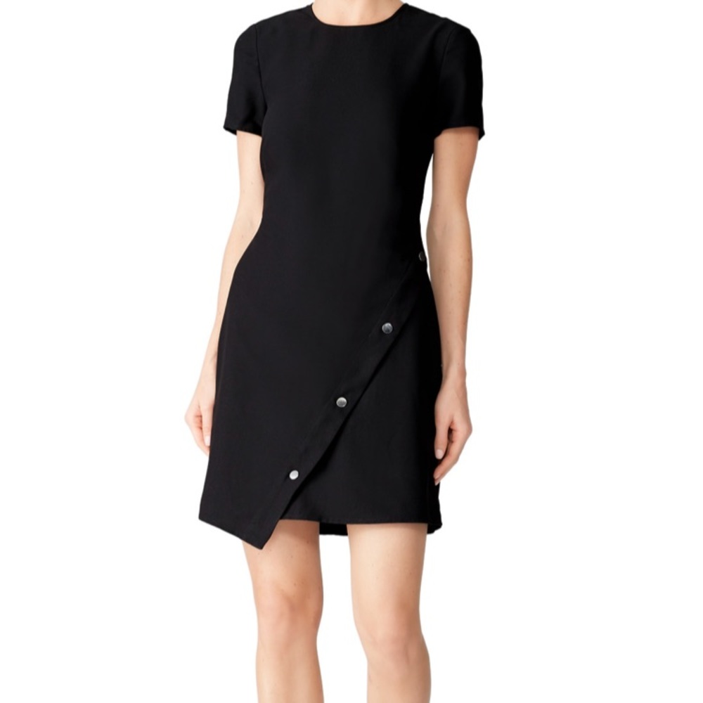 NWT Rebecca Minkhoff Black Barbara Button Dress